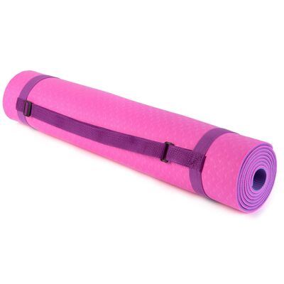 just be... TPE - 5 mm - Yogamatte - Rosa/Lila