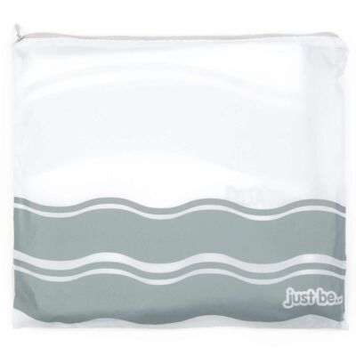 just be... Wave Towel - GREY LARGE 160 x 80cm