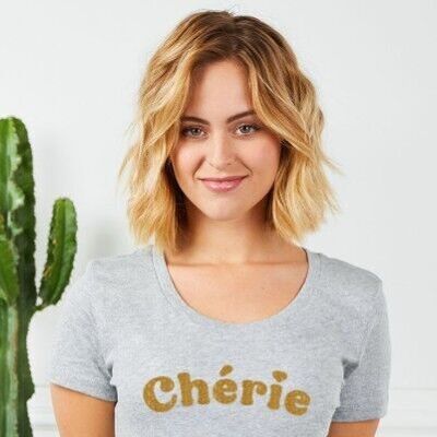 Chérie women's T-shirt (sequin effect)