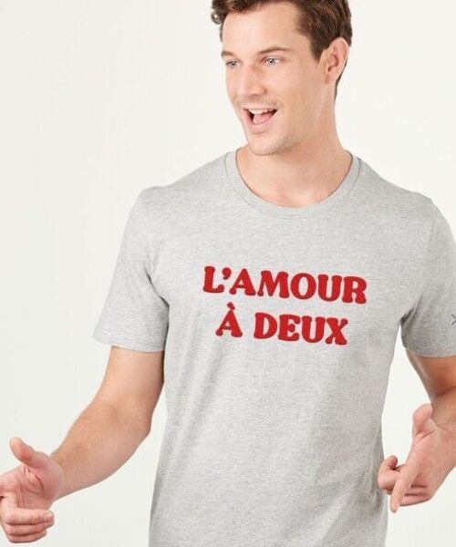 T-shirt homme L'amour à deux (effet velours)