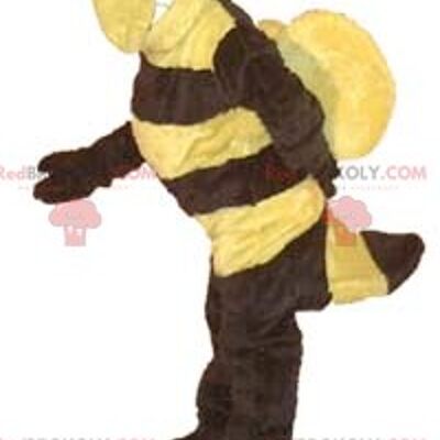 Yellow and black wasp REDBROKOLY mascot