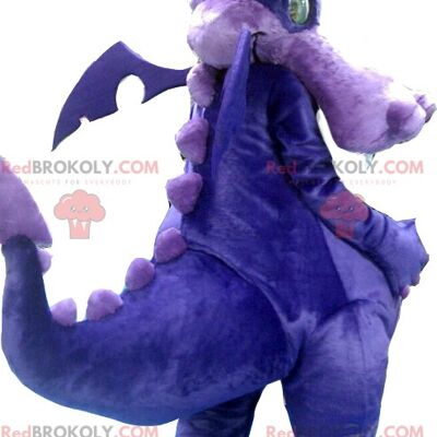 Purple and purple dragon REDBROKOLY mascot