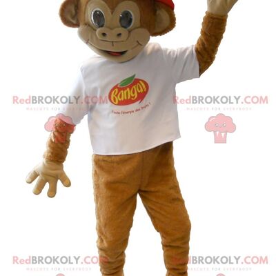 Banga brown monkey REDBROKOLY mascot