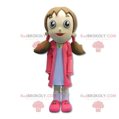 REDBROKOLY mascot girl with quilts