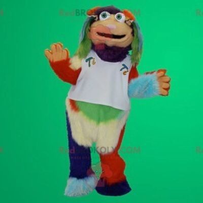 Multicolored yeti REDBROKOLY mascot