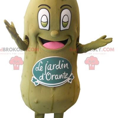 Big giant green pickle REDBROKOLY mascot