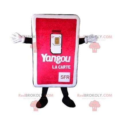 Giant SIM card REDBROKOLY mascot
