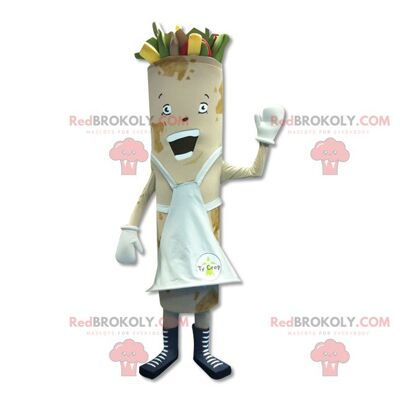 Spring roll lumpia REDBROKOLY mascot