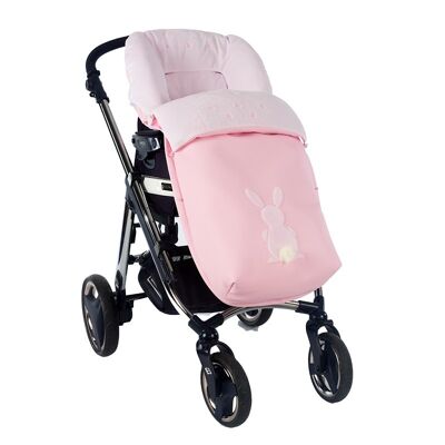 Saco para silla universal faunia rosa diseño bordado: conejito