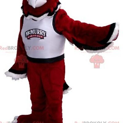 Black and white red eagle REDBROKOLY mascot