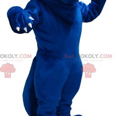 Giant blue rat REDBROKOLY mascot looking nasty