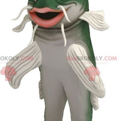 Green and white catfish REDBROKOLY mascot