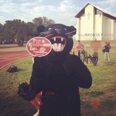 Black panther REDBROKOLY mascot