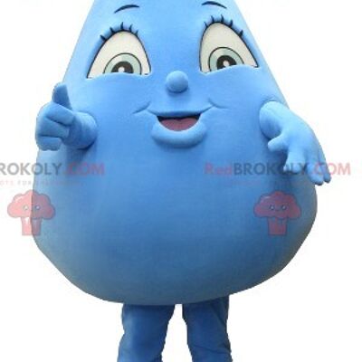 Giant blue water drop REDBROKOLY mascot