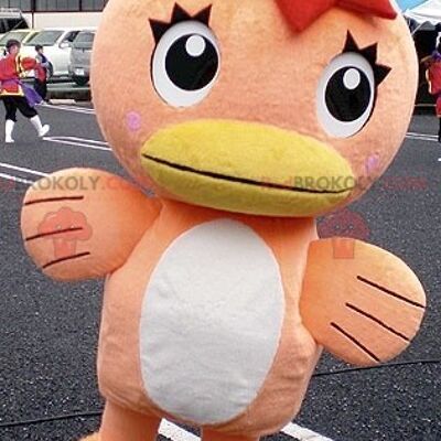 Orange and white duck REDBROKOLY mascot