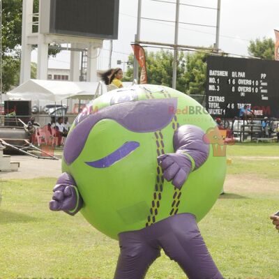 Big green and purple balloon REDBROKOLY mascot