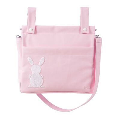 Bolso tapa faunia rosa diseño bordado - conejito