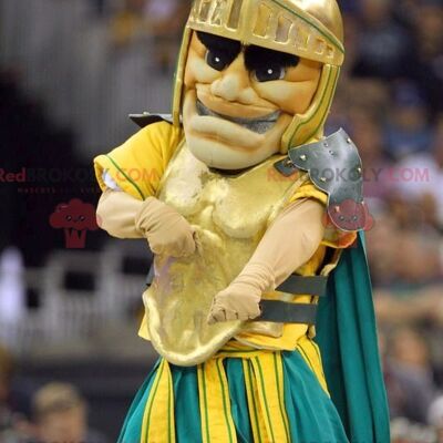 Knight gladiator REDBROKOLY mascot with armor