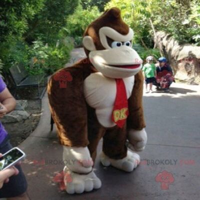 Famous gorilla video game Donkey Kong REDBROKOLY mascot