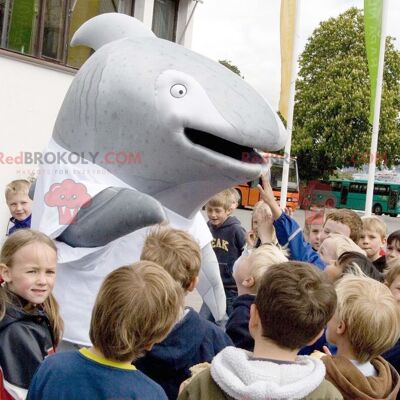 Gray whale dolphin REDBROKOLY mascot