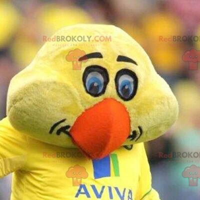 Yellow chick canary REDBROKOLY mascot