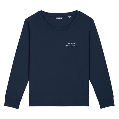 Sweatshirt "We were on a break" - Woman - Color Navy Blue