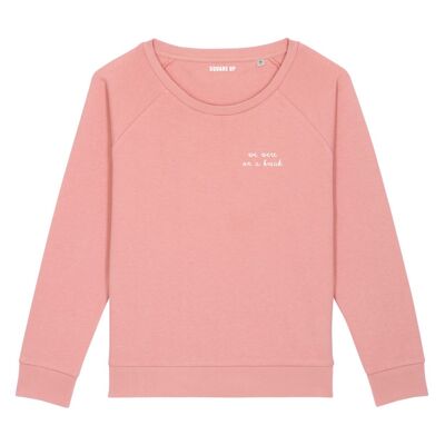 Sweatshirt "We were on a break" - Woman - Color Canyon pink