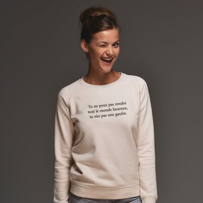 Sweatshirt "You're not a waffle" - Woman - Color Cream