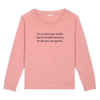 Sweatshirt "You're not a waffle" - Woman - Color Canyon pink