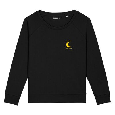 Sweat "To the moon and back" - Femme - Couleur Noir