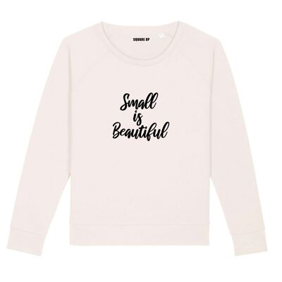 Sweat "Small is beautiful" - Femme - Couleur Creme