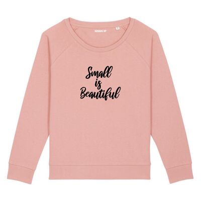 Sweatshirt "Small is beautiful" - Damen - Farbe Canyon pink