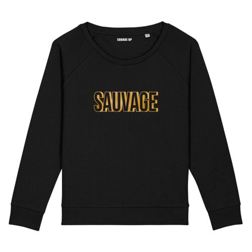 Sweat "Sauvage" - Femme - Couleur Noir