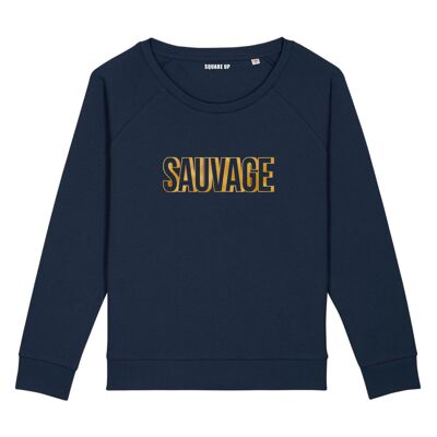 Sweatshirt "Sauvage" - Women - Color Navy Blue