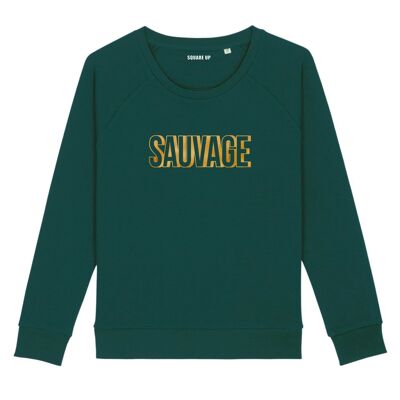 Sweatshirt "Sauvage" - Women - Color Bottle Green