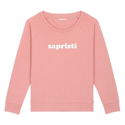 "Sapristi" sweatshirt - Woman - Color Canyon pink