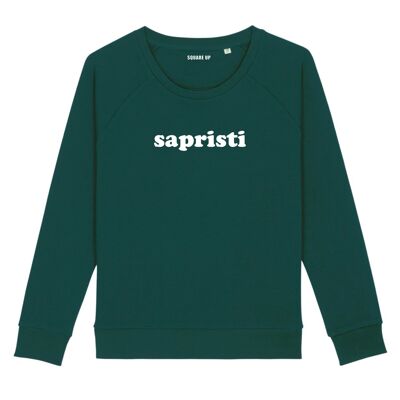 Sweatshirt "Sapristi" - Damen - Farbe Flaschengrün