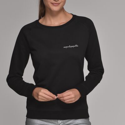 Sweatshirt "Saperlipopette" - Frau - Farbe Schwarz