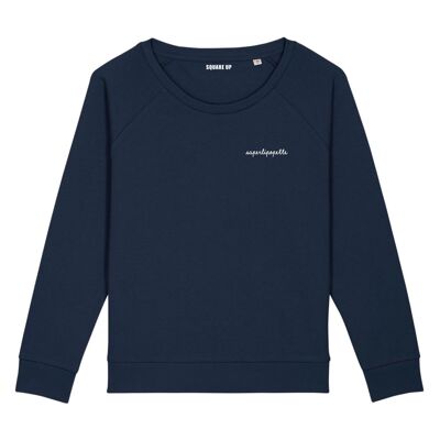 "Saperlipopette" Sweatshirt - Woman - Color Navy Blue