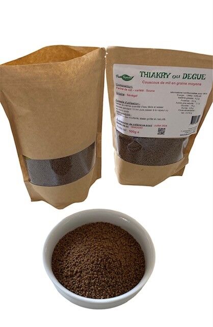 Thiacry (Dégué) - 500g (Gluten-free, No added sugar, No added salt, No added fat, No preservatives)
