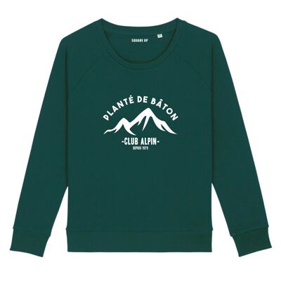 Sweat "Planté de bâton" - Femme - Couleur Vert Bouteille