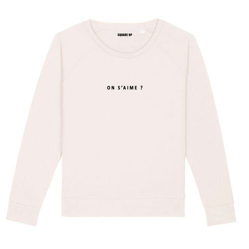 Sweat "On s'aime ?" - Femme - Couleur Creme