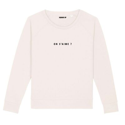 Sweatshirt "Lieben wir uns?" - Frau - Farbe Creme
