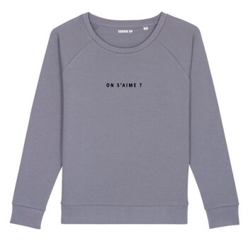 Sweat "On s'aime ?" - Femme - Couleur Lavande