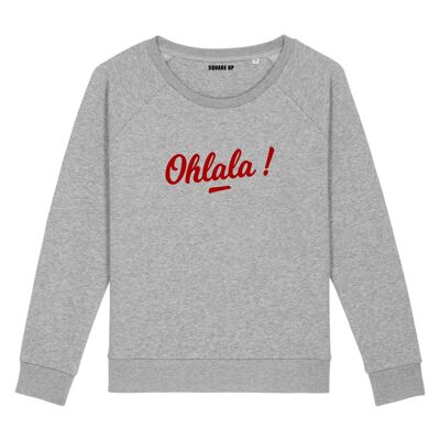 Sweatshirt "Ohlala" - Damen - Farbe Grau meliert