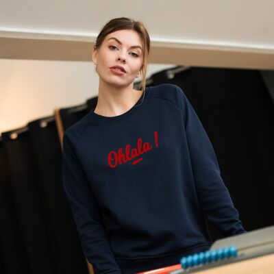 Sweatshirt "Ohlala" - Damen - Farbe Marineblau