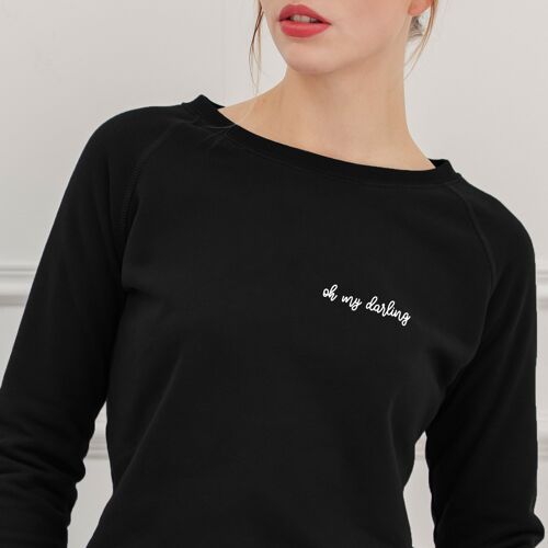 Sweat "Oh my darling" - Femme - Couleur Noir