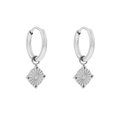 Earrings minimalistic lovely - silver