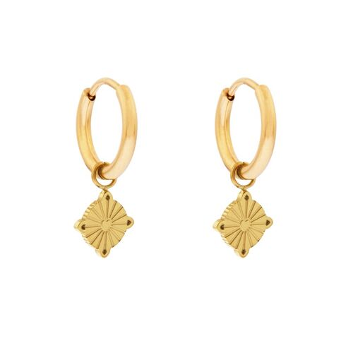 Earrings minimalistic lovely - gold