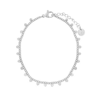 Bracelet tiny hearts - child - silver